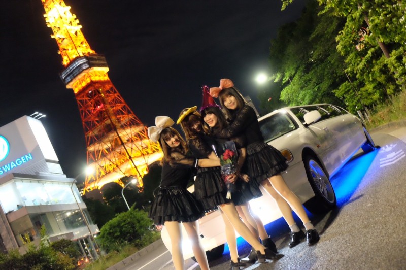 リムジンパーティー東京タワー撮影